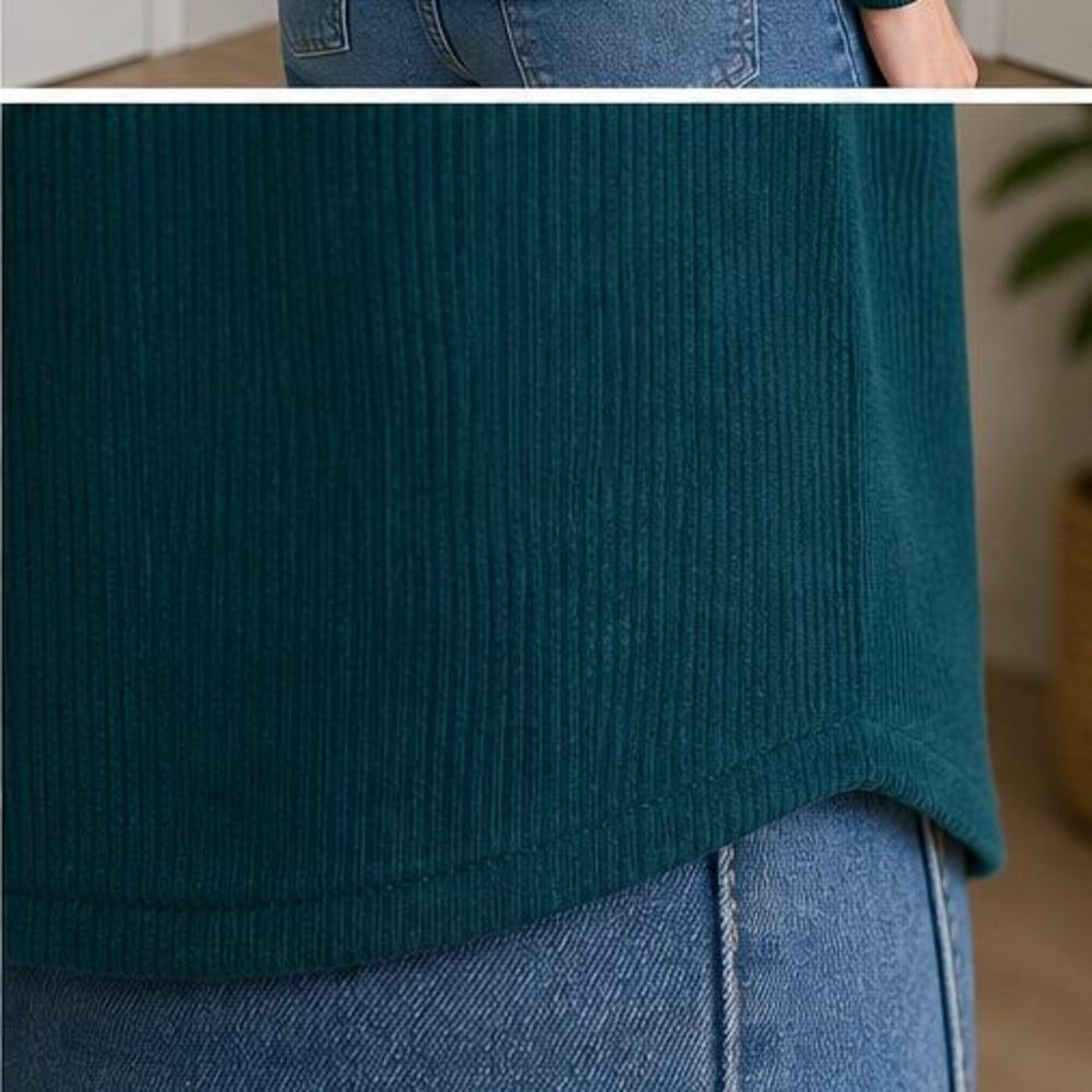Teal Wrap Blouse - Picture 6 of 6